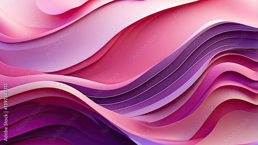 Abstract landscape with smooth, flowing shapes in vibrant colors Abstract landscape with smooth, flowing shapes in vibrant colors