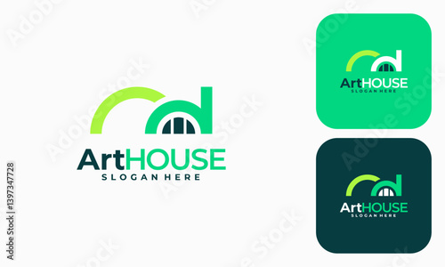 Art House logo designs concept vector, House Architect Logo template, Building logo symbol