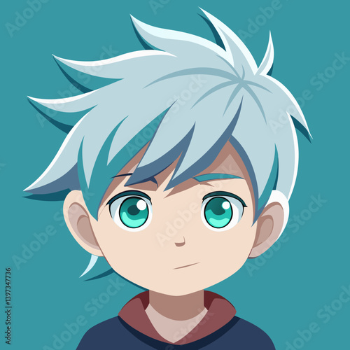 boy with silver hair