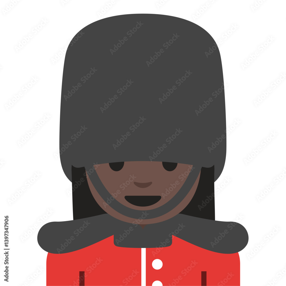 Female Royal Guard Emoji with Dark Skin
Female Royal Guard Emoji with Dark Skin