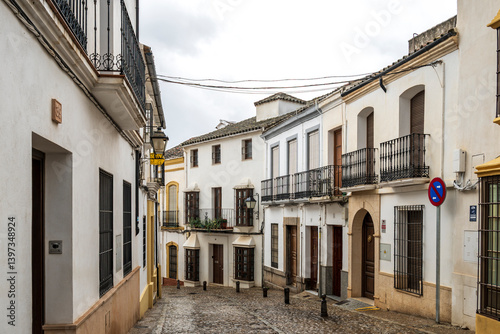 A typical street from the Andalusian town of Ronda, southern Spain