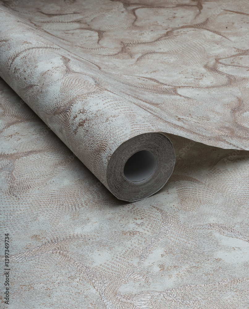 Large roll of wallpaper for the wall with a beautiful texture