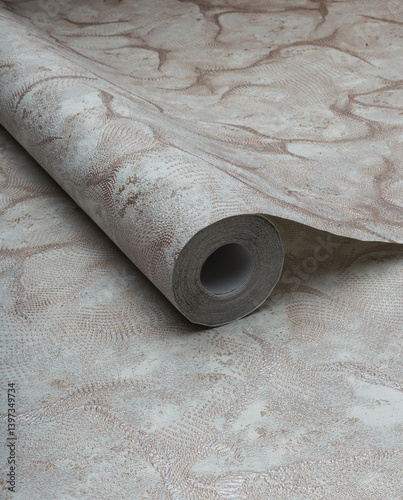 Obraz na płótnie Large roll of wallpaper for the wall with a beautiful texture w salonie