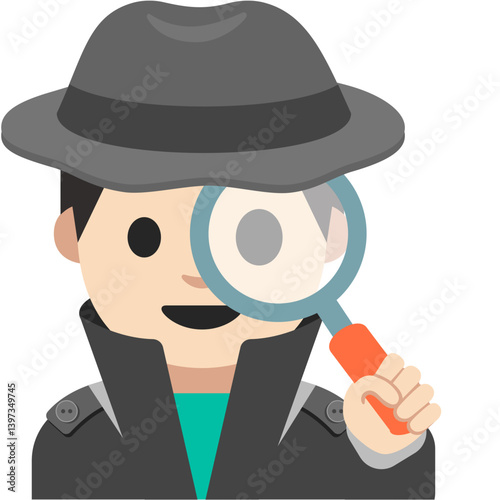 Light-Skinned Male Detective Emoji

