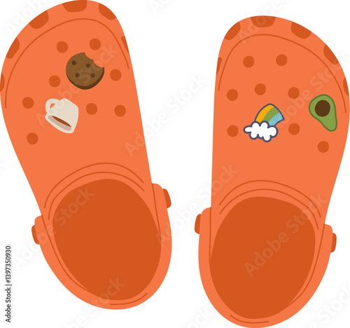 Foam Clog Shoes With Stickers