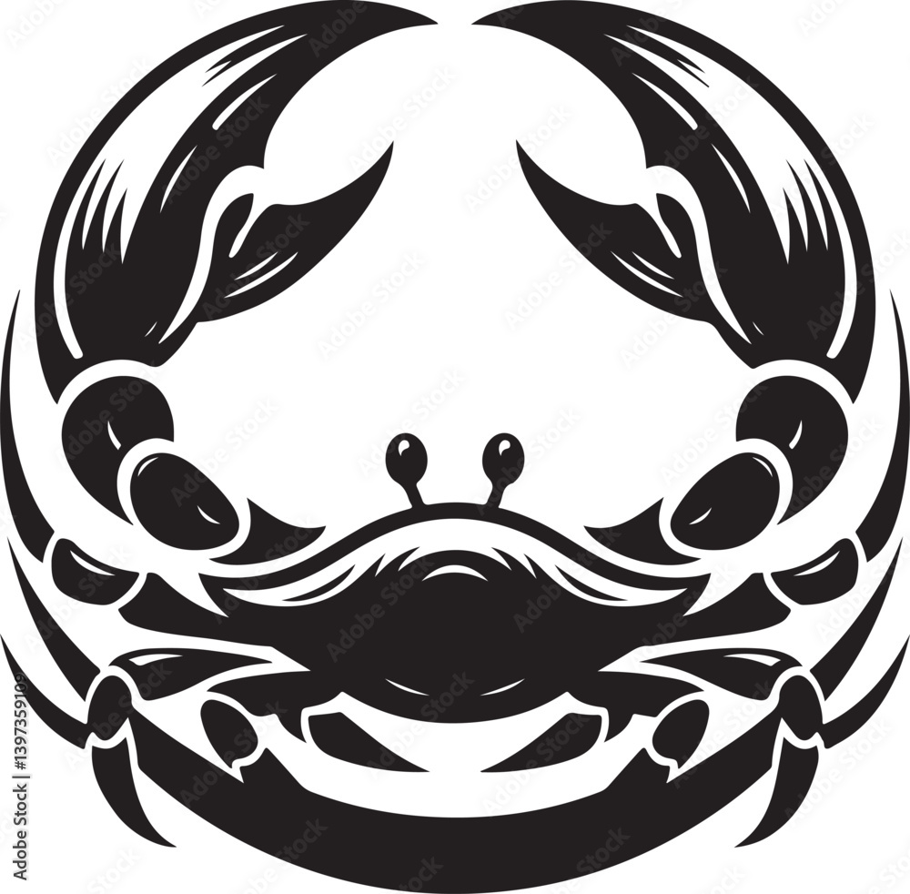 Obraz premium Crab Claws Logo Vector