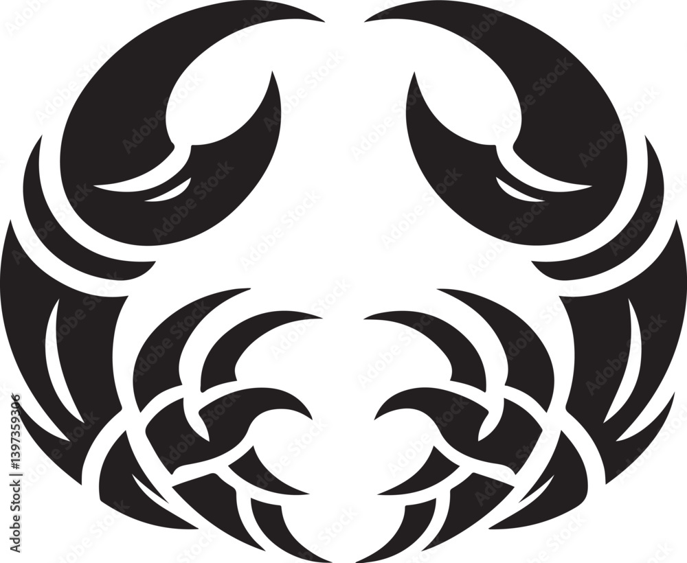 Fototapeta premium Crab Claws Logo Vector
