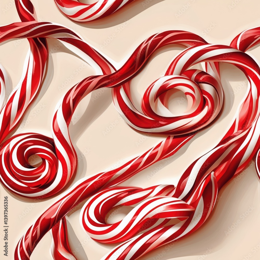 Fototapeta premium Red white seamless pattern. Repeating background texture. Abstract pattern design