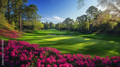 Augusta National Golf Course: A Springtime Panorama
