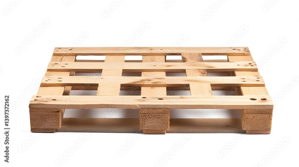 Isolated Wooden Pallet on White Background for Industrial Use Isolated Wooden Pallet on White Background for Industrial Use
