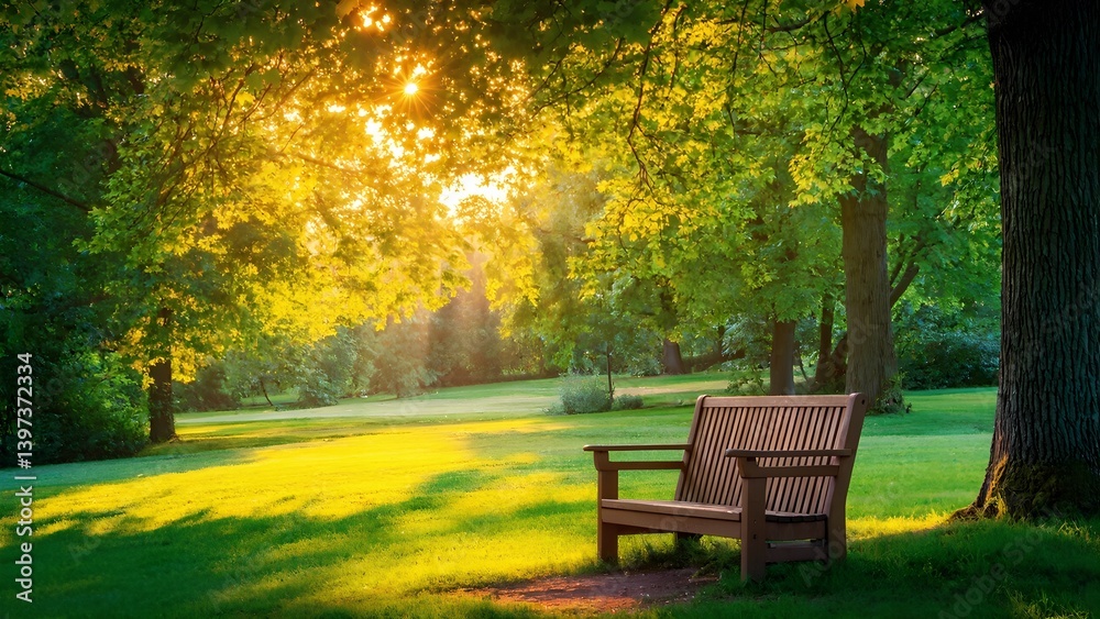 The sun rises over a serene park, illuminating a bench and a picnic basket. Butterflies flutter around wildflowers, creating a tranquil atmosphere on a beautiful morning. The sun rises over a serene park, illuminating a bench and a picnic basket. Butterflies flutter around wildflowers, creating a tranquil atmosphere on a beautiful morning.