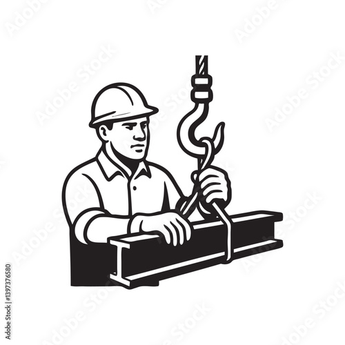 Billede på lærred rigger working