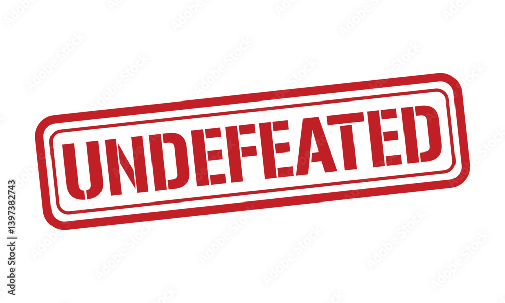 UNDEFEATED red stamp text vector, rubber stamp UNDEFEATED red stamp text vector, rubber stamp