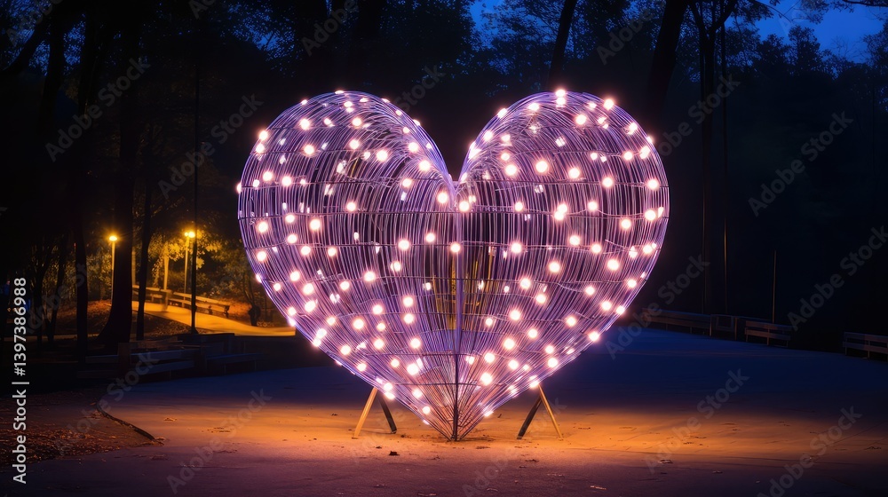 Obraz premium park heart light