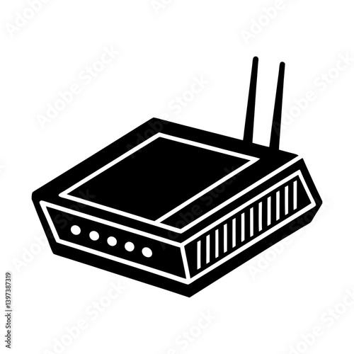 Modem silhouette vector
