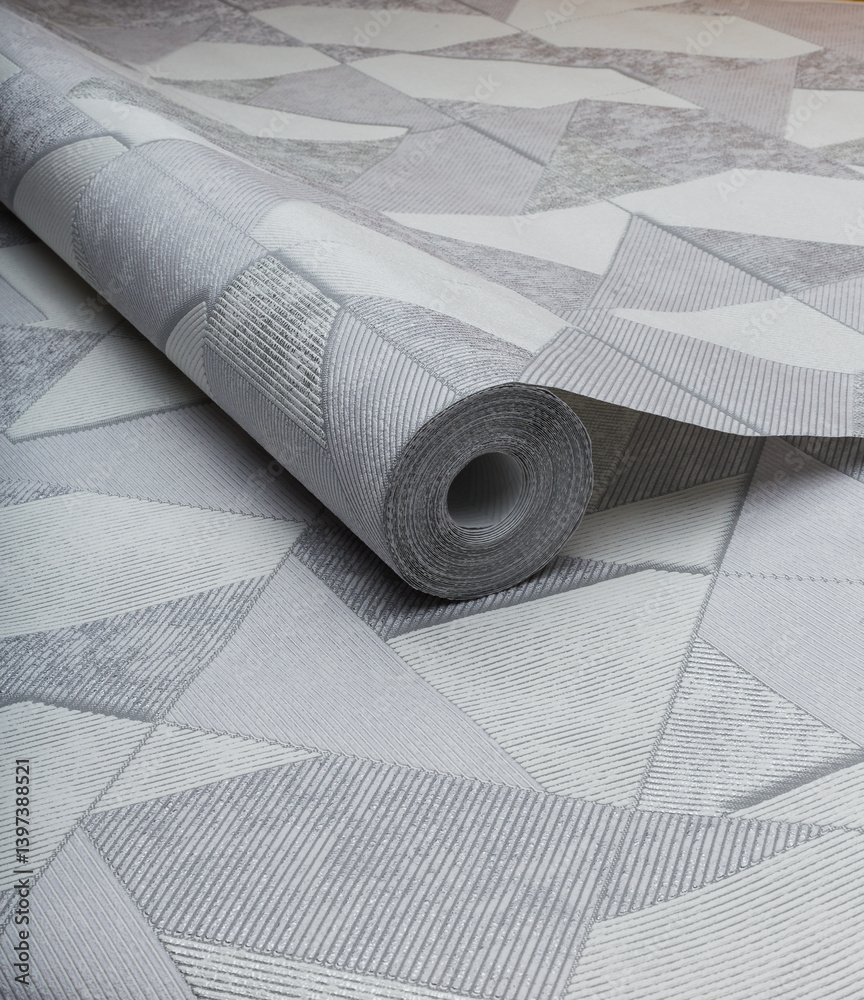 Large roll of wallpaper for the wall with a beautiful texture
