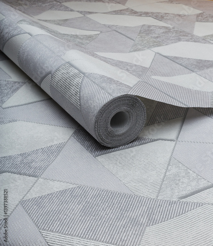 Obraz na płótnie Large roll of wallpaper for the wall with a beautiful texture w salonie