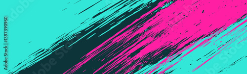 Bbstract grunge pink and neon blue colors background