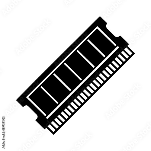 Memory Module (RAM) silhouette vector