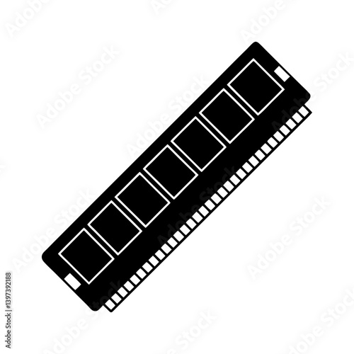 Memory Module (RAM) silhouette vector