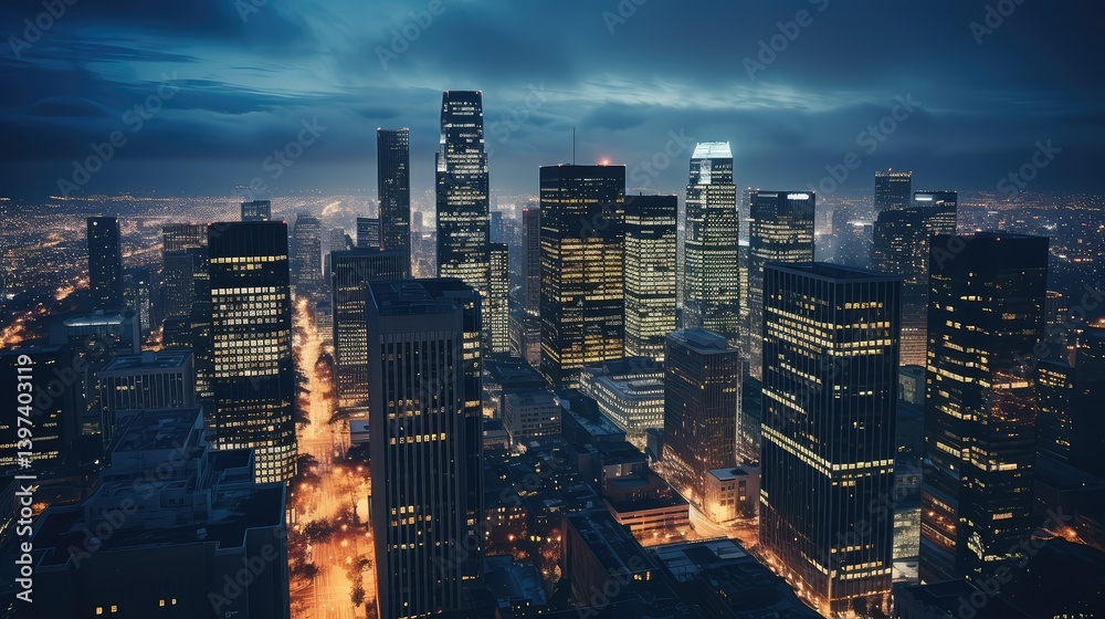 Fototapeta premium skyline dark gradient