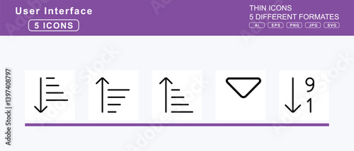 Set of 5 thin user interface icons,oil, temp, olive, olives, onion, opacity