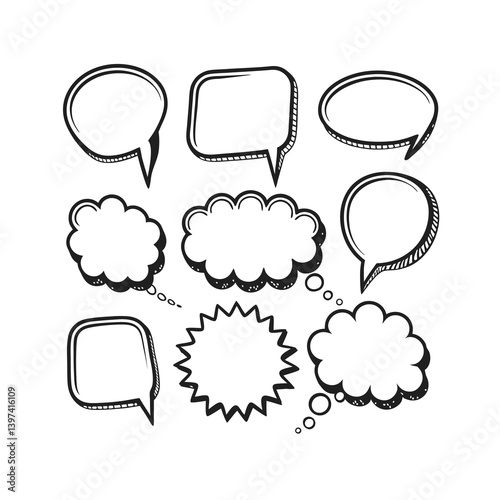 speech bubbles set