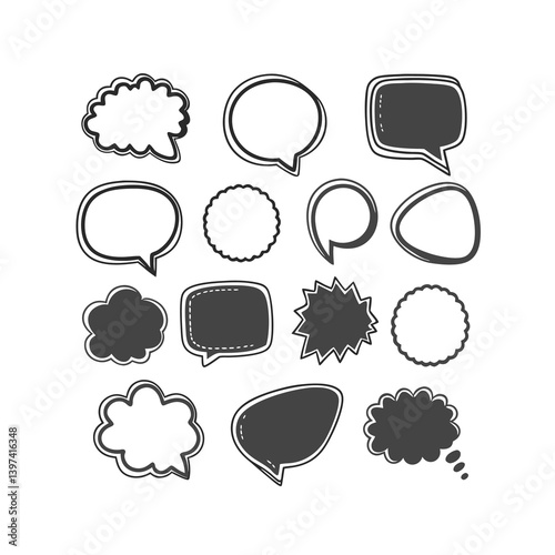 speech bubbles set
