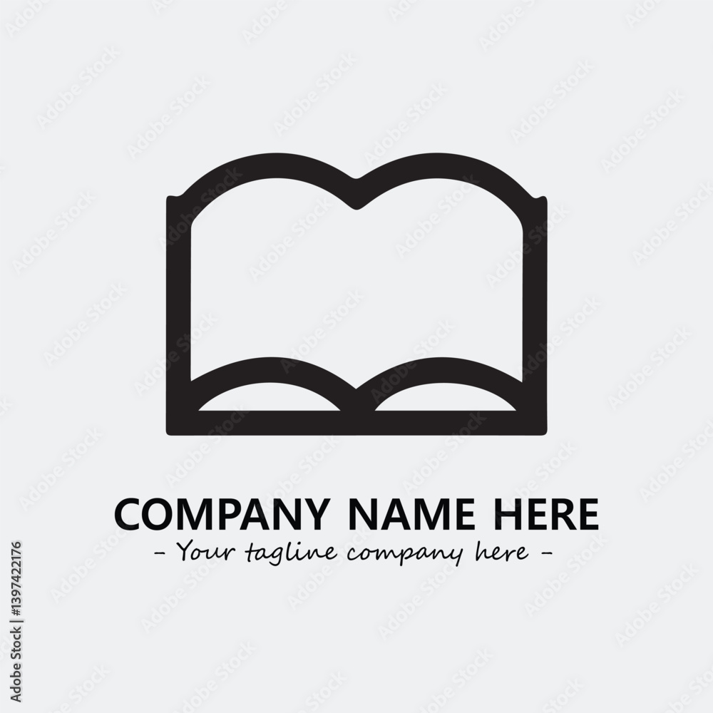 Book illustration black and white for logo company vector image
Book illustration black and white for logo company vector image