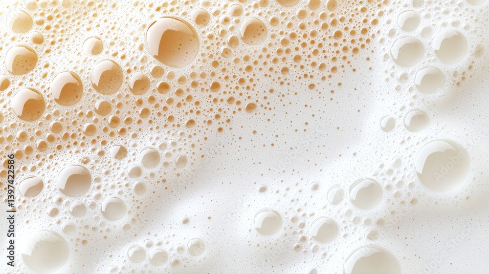 Close-up of frothy milk surface with bubbles and texture for culinary and beverage backgrounds. Close-up of frothy milk surface with bubbles and texture for culinary and beverage backgrounds.