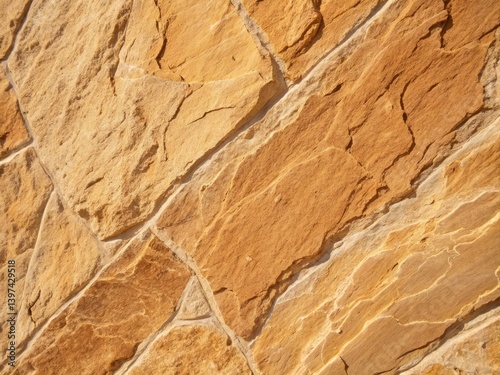 Warm beige rock wall, textured surface. Long exposure captures abstract stone detail.