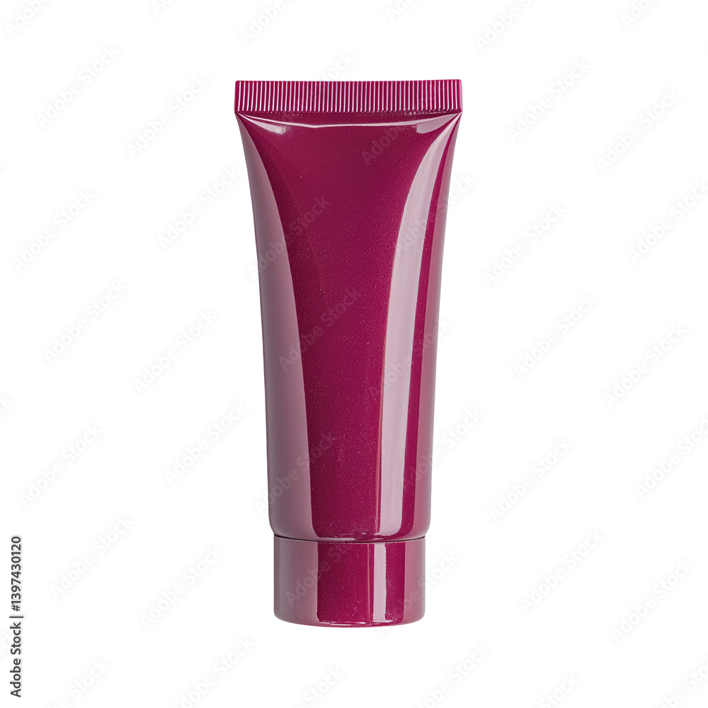 Elegant maroon tube standing against the depth of pure black backdrop Elegant maroon tube standing against the depth of pure black backdrop