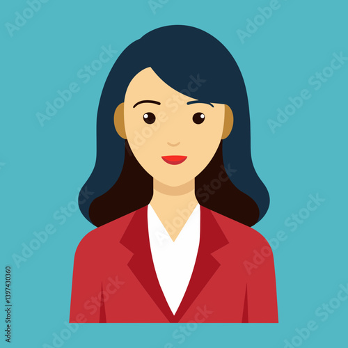 businesswoman, handsome woman in suit, professional,  formal clothing, vector illustration