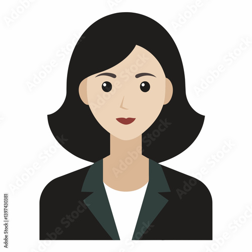 businesswoman, handsome woman in suit, professional,  formal clothing, vector illustration