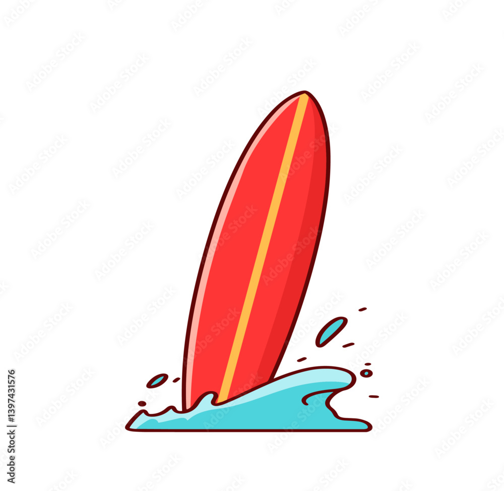 Surfboard cartoon Illustration