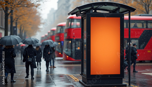 Outdoor Advertising Billboard Mockup.