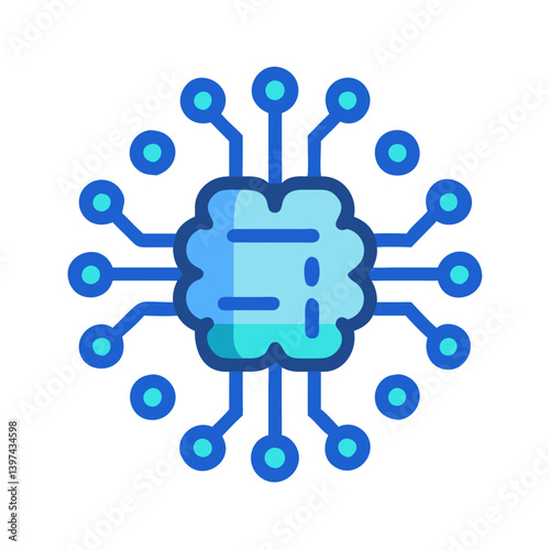  Detailed Artificial Intelligence Flat Icon
