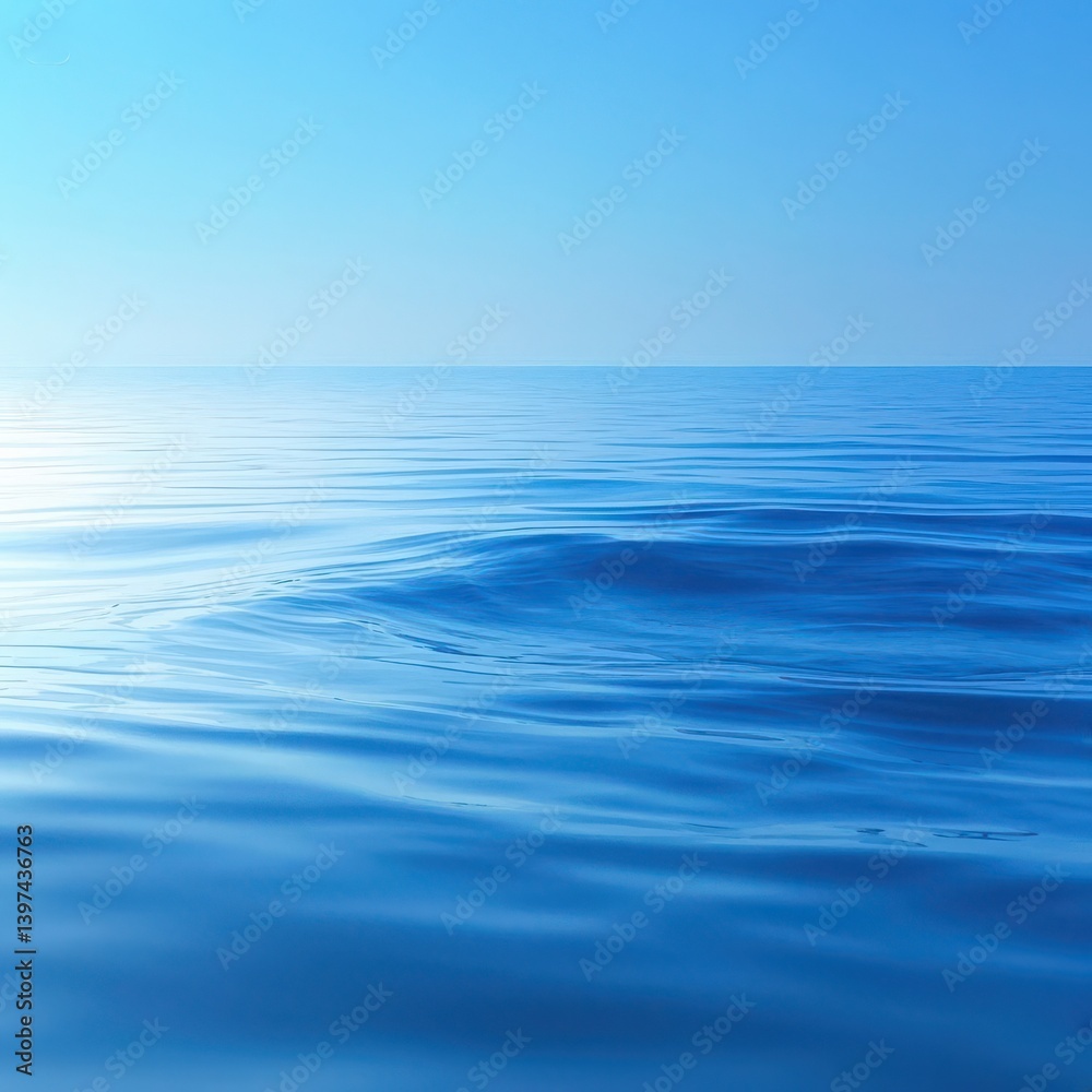 Calm ocean water background with clear sky for relaxation Calm ocean water background with clear sky for relaxation