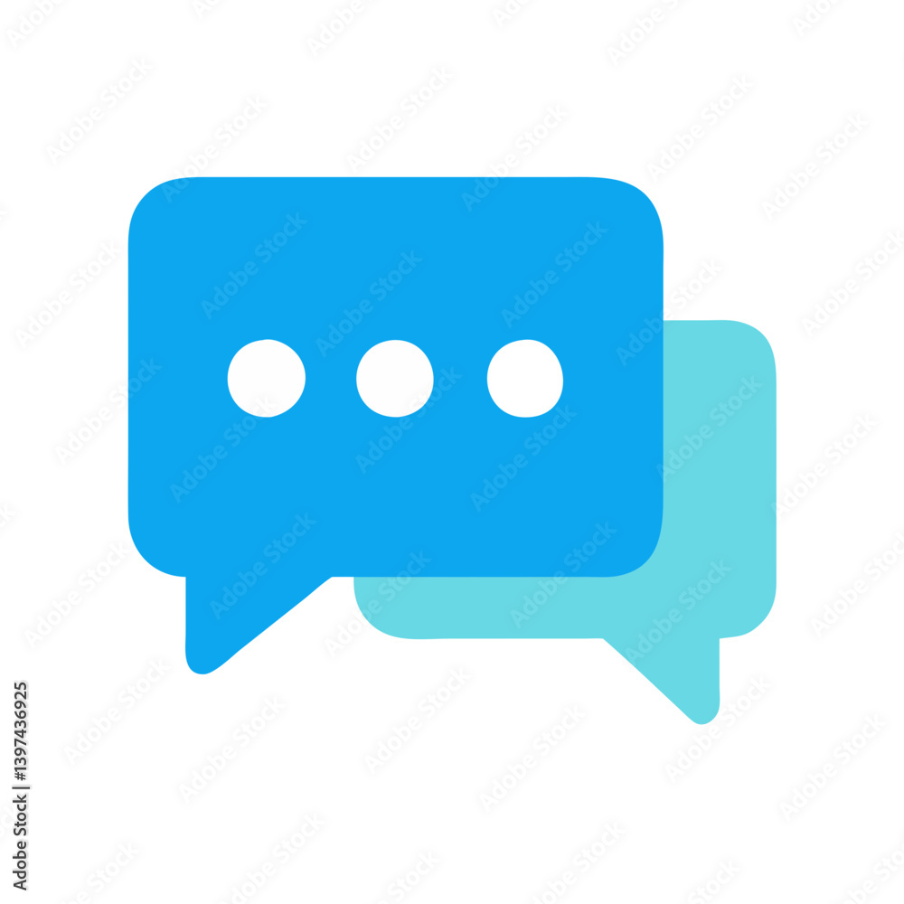  Chat Bubble Flat Vector Icon