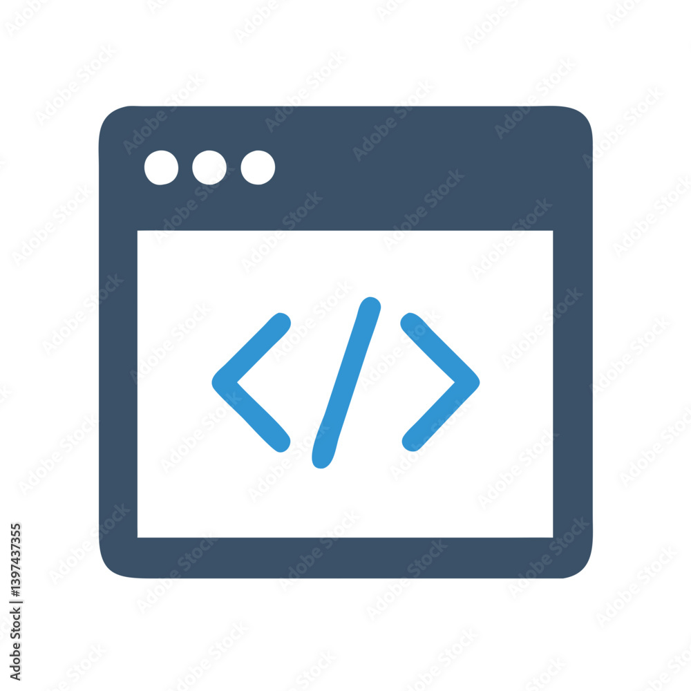 Detailed Code Flat Icon Detailed Code Flat Icon