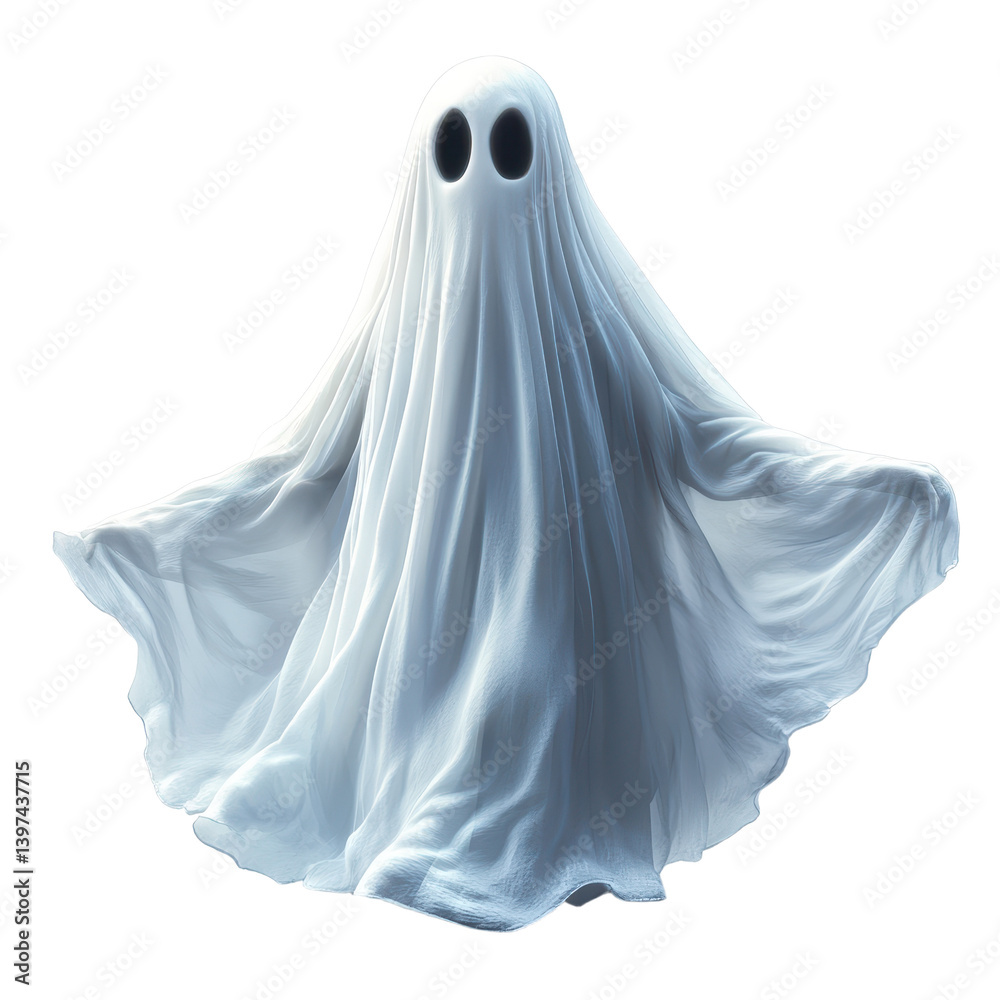 Scary halloween ghost isolated on transparent background. Scary halloween ghost isolated on transparent background.