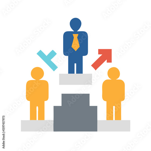  Colorful Competitor Flat Icon