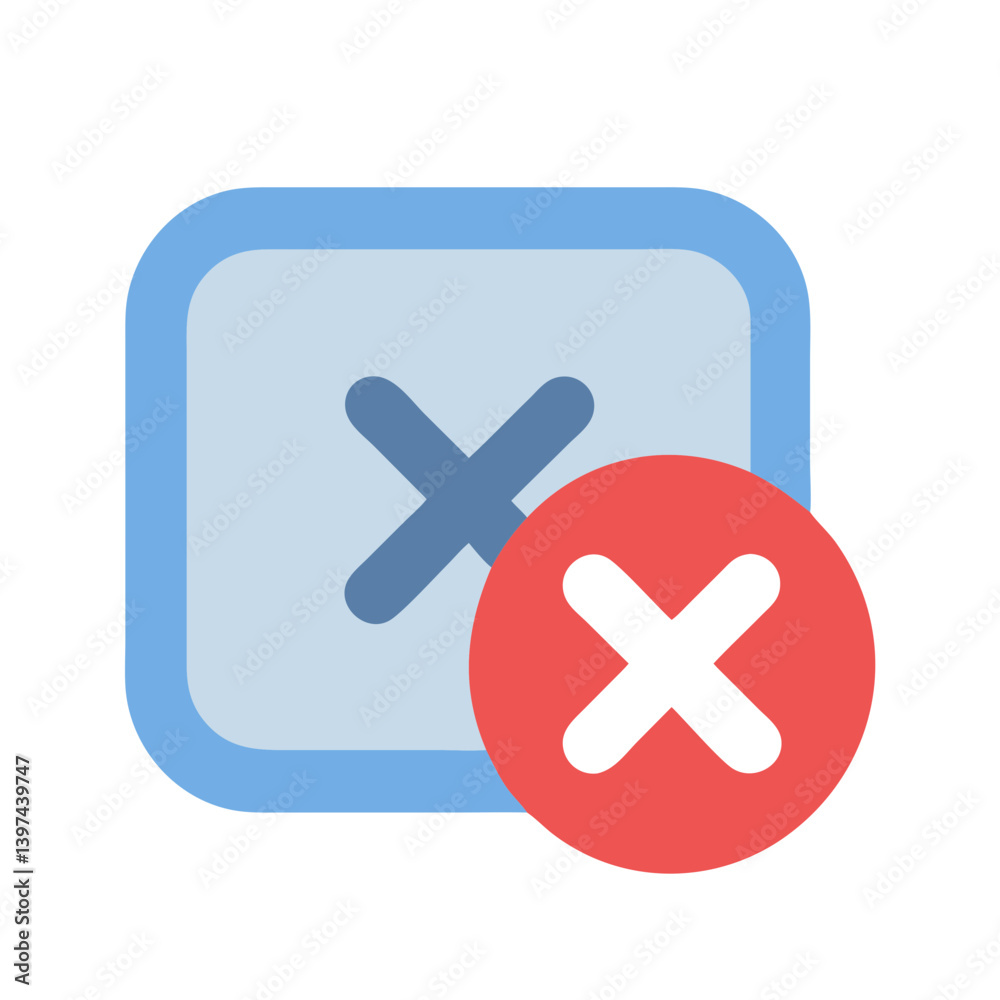 Fototapeta premium Delete Action Vector Icon