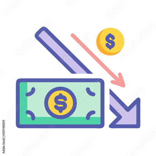  Depreciation Flat Icon