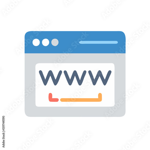  Colorful Domain Flat Icon