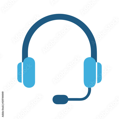  Headset Flat Vector Icon
