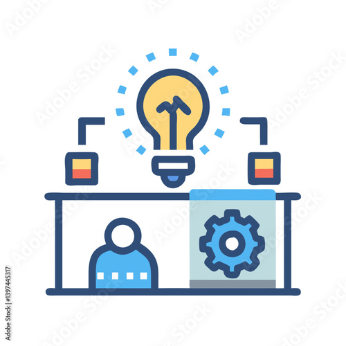  Innovation Lab Flat Vector Icon