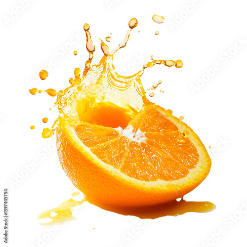 orange in water