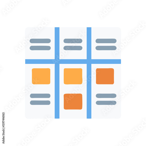 Kanban Board Flat Vector Icon