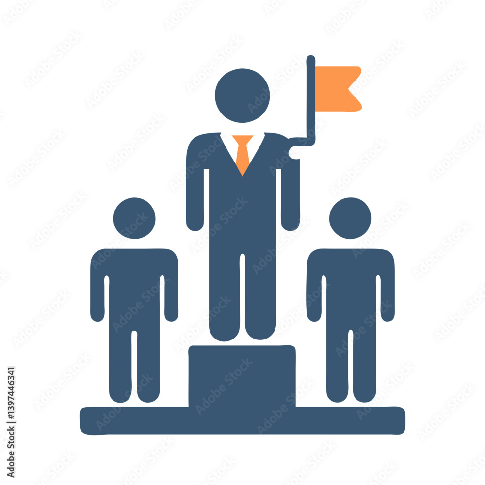 Detailed Leadership Flat Icon Detailed Leadership Flat Icon